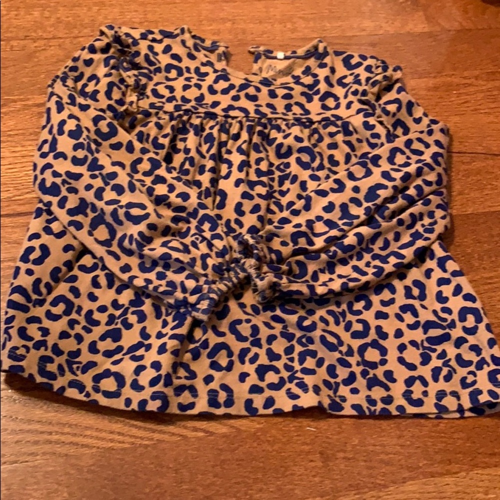 Cheetah print top (print is navy not black)